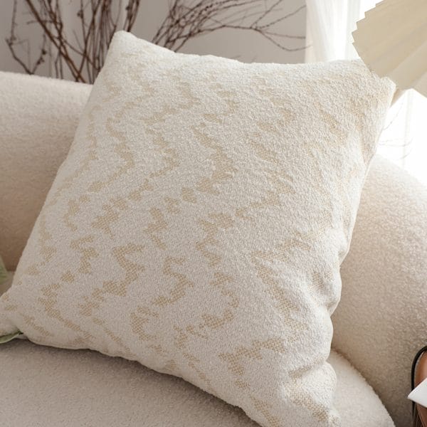 SOGA 2X 45cm Cream Chevron Embroidered Pillowcase - Image 5