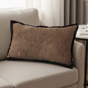 SOGA 2X 30x50cm Textured Wave Lumbar Pillow Cover