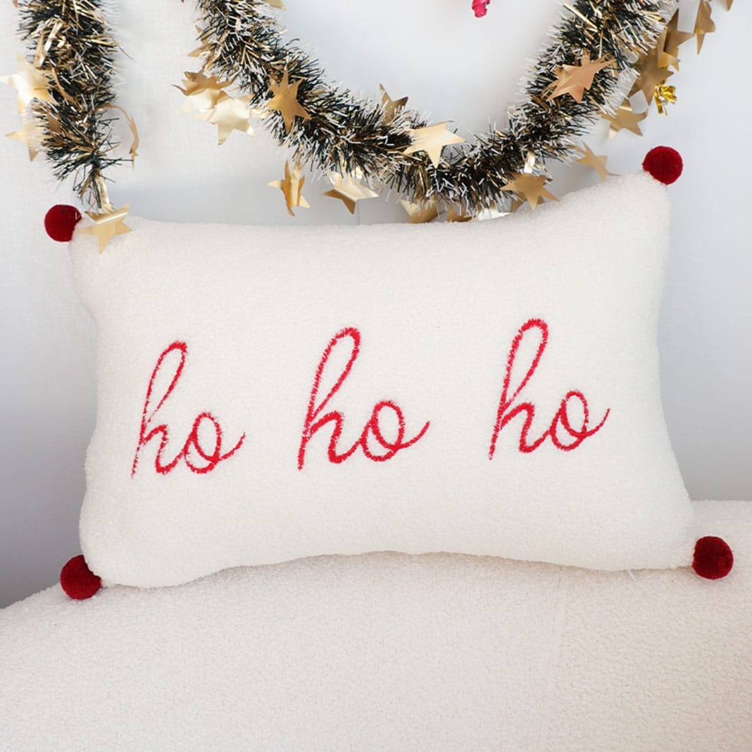 SOGA 2X 45cm Ho Ho Ho Sherpa Christmas Pillowcase - Image 6
