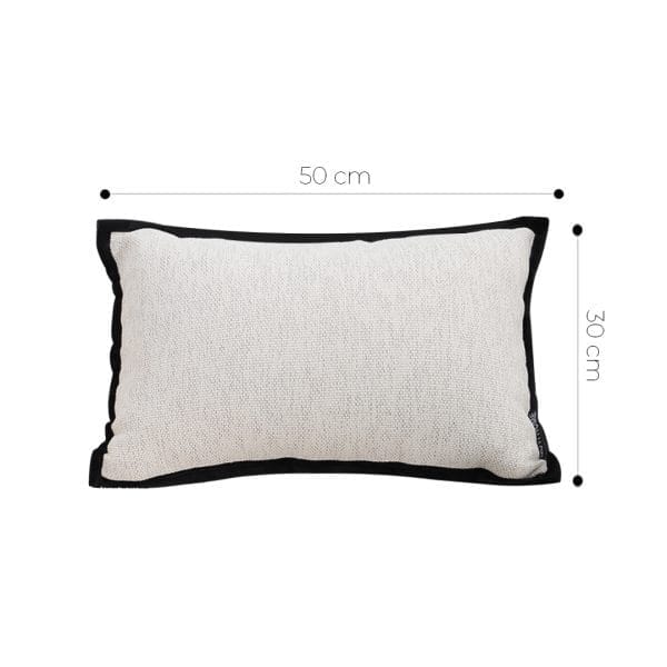 SOGA 2X 30x50cm Olive Green Minimalist Lumbar Pillowcase with Black Trim - Image 6
