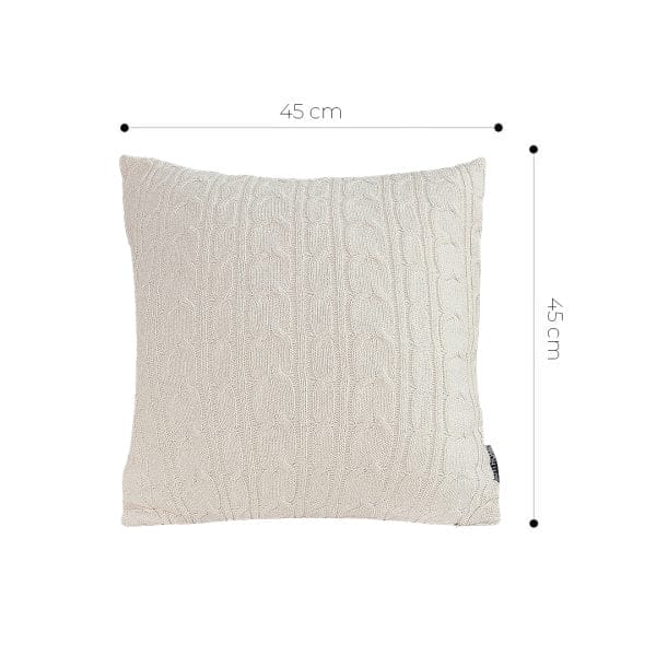 SOGA 2X 45cm Classic Cream Cable Knit Decorative Pillowcase - Image 6