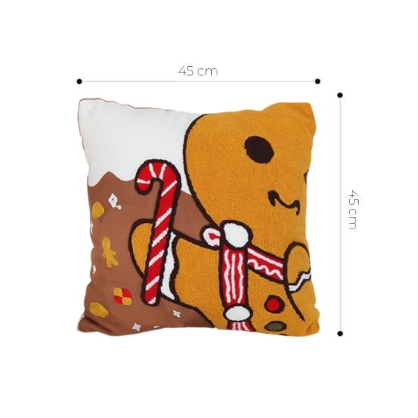 SOGA 2X 45cm Whimsical Gingerbread Man Christmas Pillowcase - Image 6