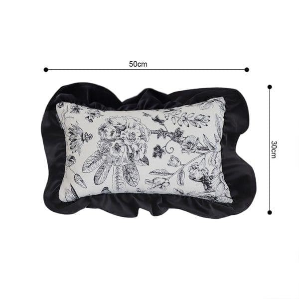SOGA 2X 30x50cm Chic Botanical Bliss Black & White Lumbar Pillowcase - Image 7