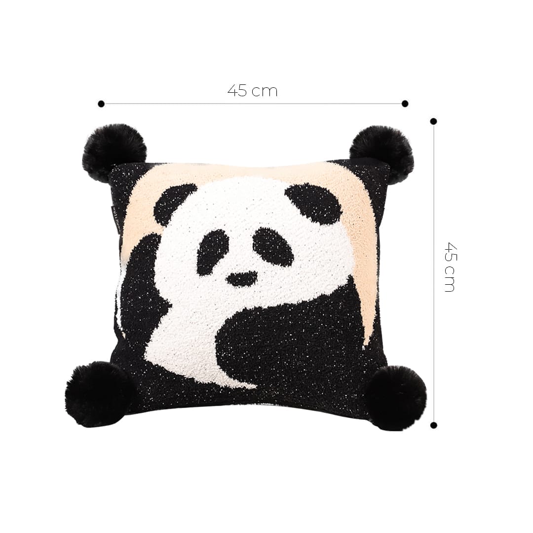 SOGA 2X 45cm Panda Pom-Pom Decorative Pillowcase - Image 6