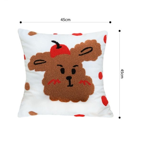 SOGA 2X 45cm Sweet Cherry Bear Hug Decorative Pillowcase - Image 6