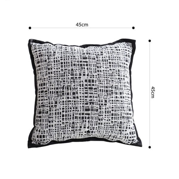 SOGA 2X 45cm Abstract Grid Monochrome Pillowcase - Image 6