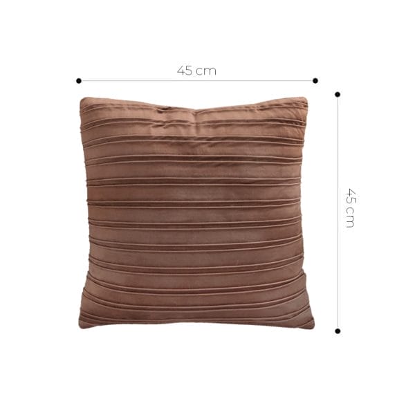SOGA 2X 45cm Rust Leather-Look Pleated Pillowcase - Image 6