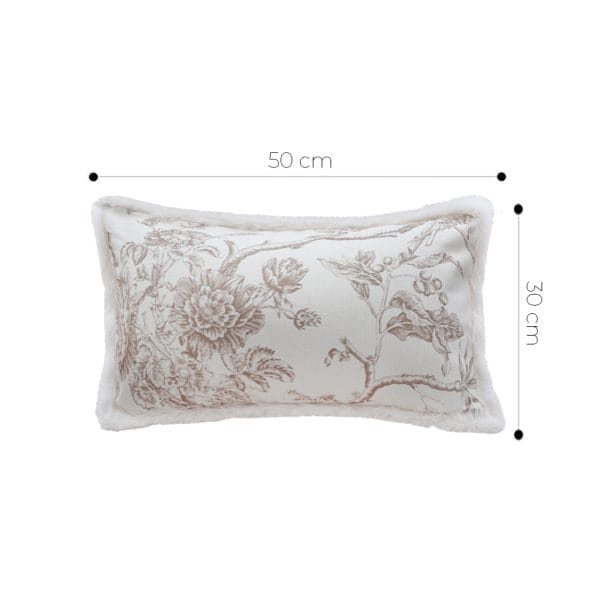 SOGA 2X 30x50cm Taupe Floral Embroidered Pillowcase - Image 6