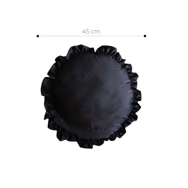 SOGA 2X 45cm Black Vintage Lotus Edge Round Pillowcase – Butterfly Accent - Image 6