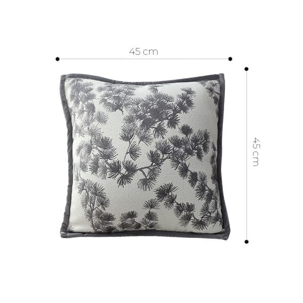 SOGA 2X 45cm Dark Gray Floral Pillowcase - Image 6