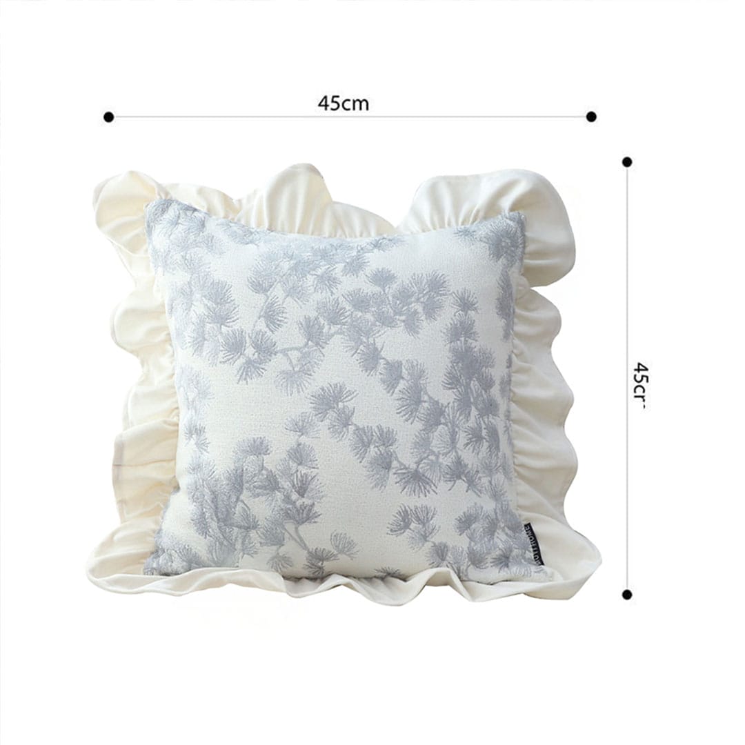 SOGA 2X 45cm White Floral with Ruffle Trim Pillowcase - Image 6