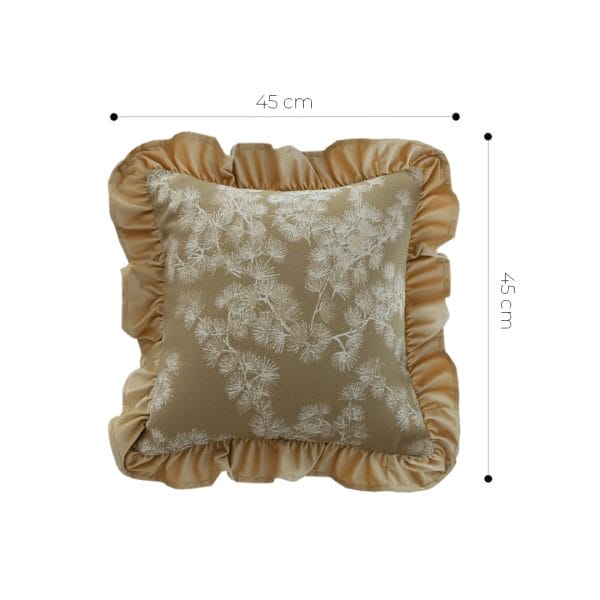 SOGA 2X 45cm Champagne Floral with Gold Ruffle - Image 6