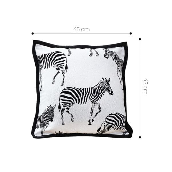 SOGA 2X 45cm Safari Zebra Print Decorative Pillow Cover - Image 6