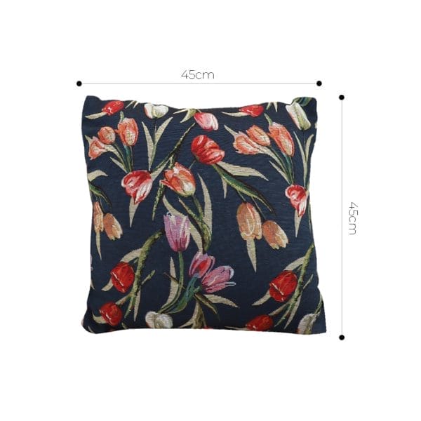 SOGA 2X 45cm Botanical Floral Pillowcase (Dark) - Image 4