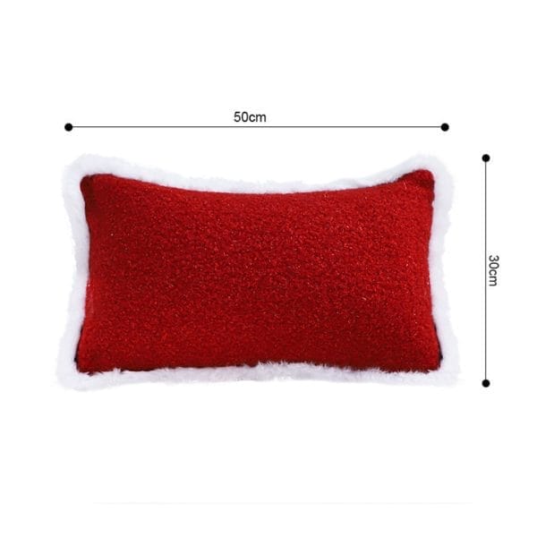SOGA 2X 30x50cm Luxe Burgundy Textured Lumbar Pillow Cover - Image 6
