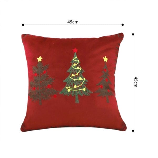 SOGA 2X 45cm Christmas Tree Trio Pillowcase (Red) - Image 6
