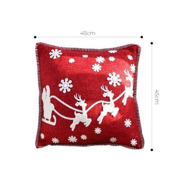 SOGA 2X 45cm Festive Reindeer & Snowflake Christmas Pillowcase - Image 6