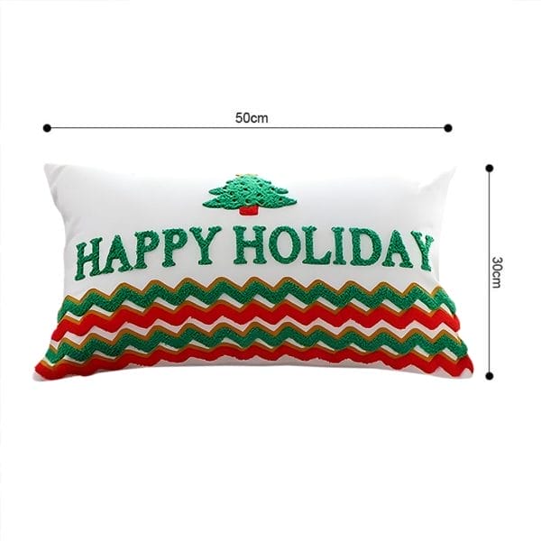 SOGA 2X 40x60cm Cheerful "Happy Holidays" Tree Pillowcase - Image 6
