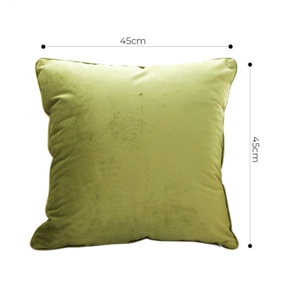 SOGA 2X 45cm Olive Green Velvet Pillow Cover - Image 6