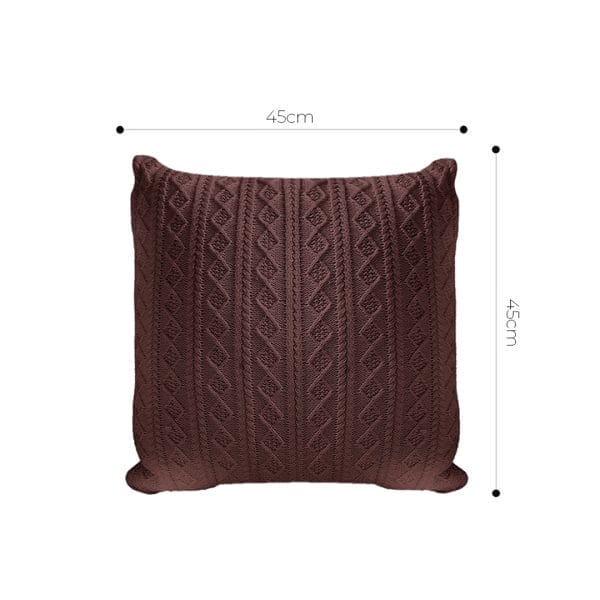 SOGA 2X 45cm Cable Knit Luxury Pillowcase - Image 6