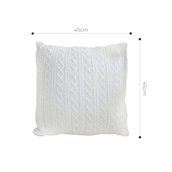 SOGA 2X 45cm Cable Knit Pure Pillowcase - Image 6