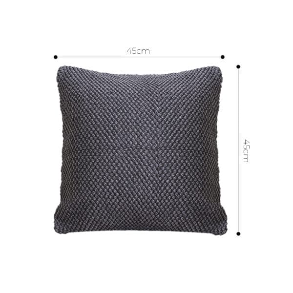 SOGA 2X 45cm Textured Charcoal Pillowcase - Image 6