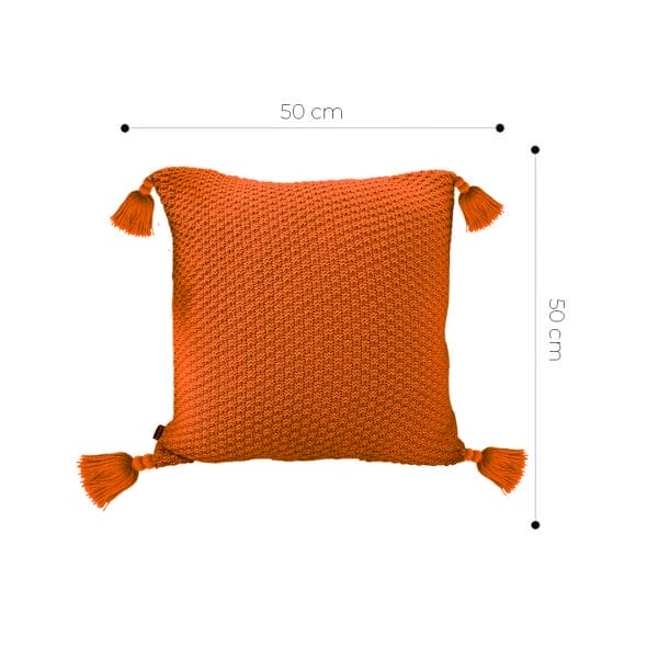 SOGA 2X 50cm Chunky Knit Pillowcase (Coral Orange) - Image 6