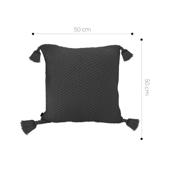 SOGA 2X 50cm Chunky Knit Pillowcase (Charcoal Gray) - Image 6