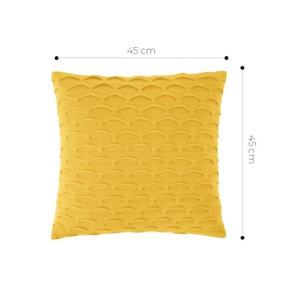 SOGA 2X 45cm Scalloped Wave Pillowcase (Sunshine Yellow) - Image 6