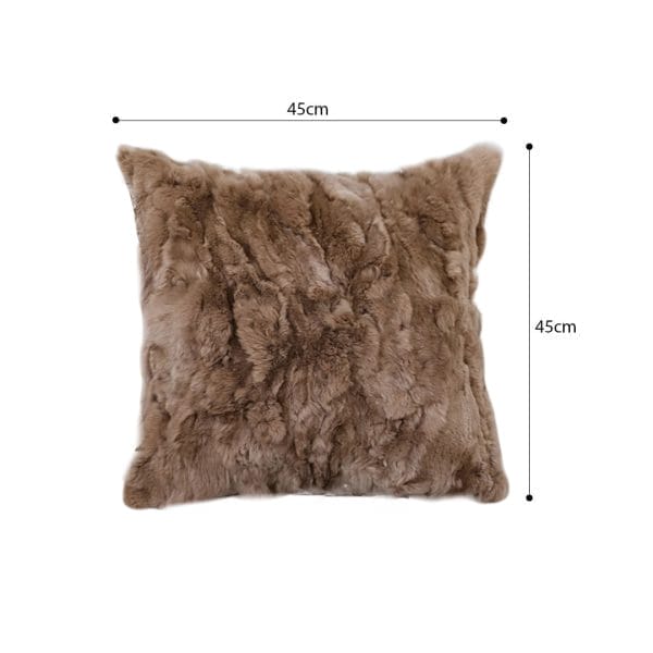SOGA 2X 45cm LuxeFur Plush Brown Pillowcase - Image 6