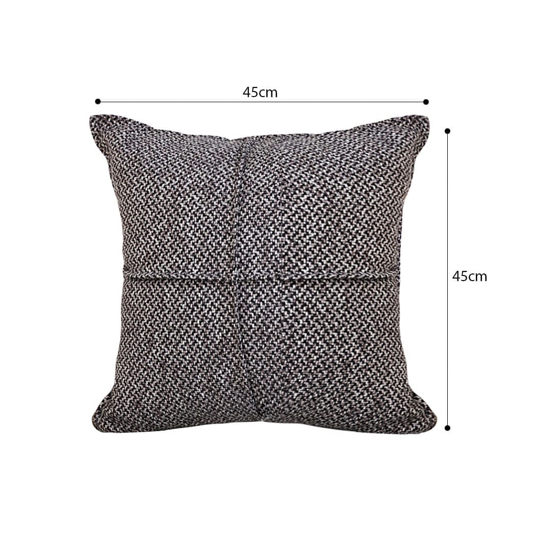 SOGA 2X 45cm UrbanWeave Charcoal Tweed Pillowcase - Image 6