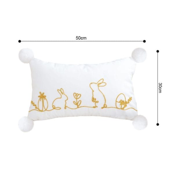 SOGA 2X 30x50cm Whimsical Bunny Embroidered Pillowcase - Image 6