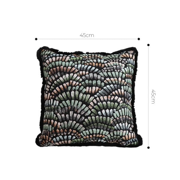 SOGA 2X 45cm Regal Peacock Jacquard Pillow Cover - Image 6