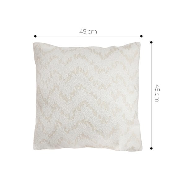 SOGA 2X 45cm Cream Chevron Embroidered Pillowcase - Image 6