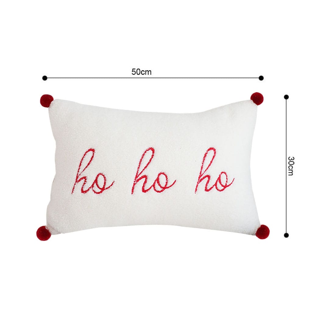 SOGA 2X 45cm Ho Ho Ho Sherpa Christmas Pillowcase - Image 7