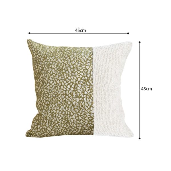 SOGA 2X 45cm Elegant Textured Pillowcase – Modern Green & Cream Accent - Image 6