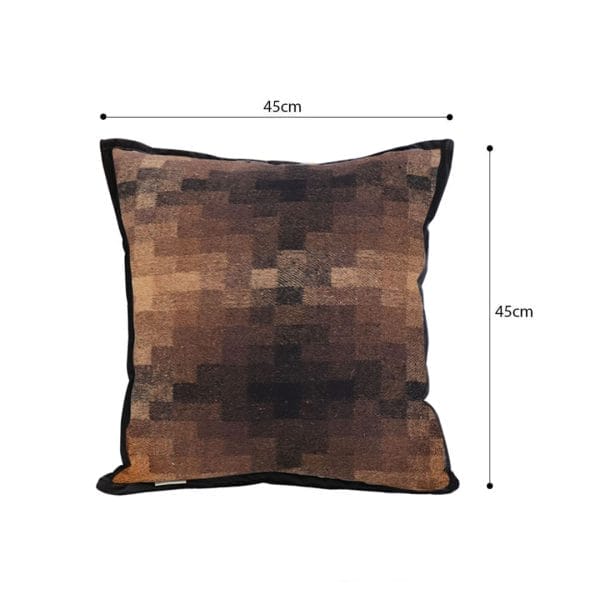 SOGA 2X 45cm Pixelated Comfort Caramel Square Pillowcase - Image 6