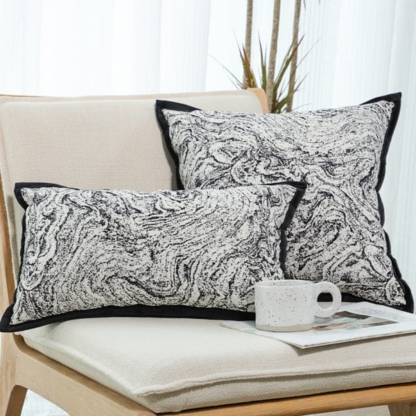 SOGA 2X 45cm Abstract Square Pillowcase with Black Edging - Image 7
