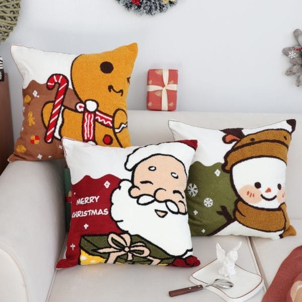 SOGA 2X 45cm Embroidered Santa Claus Christmas Pillow - Bring Home the Cheer - Image 7