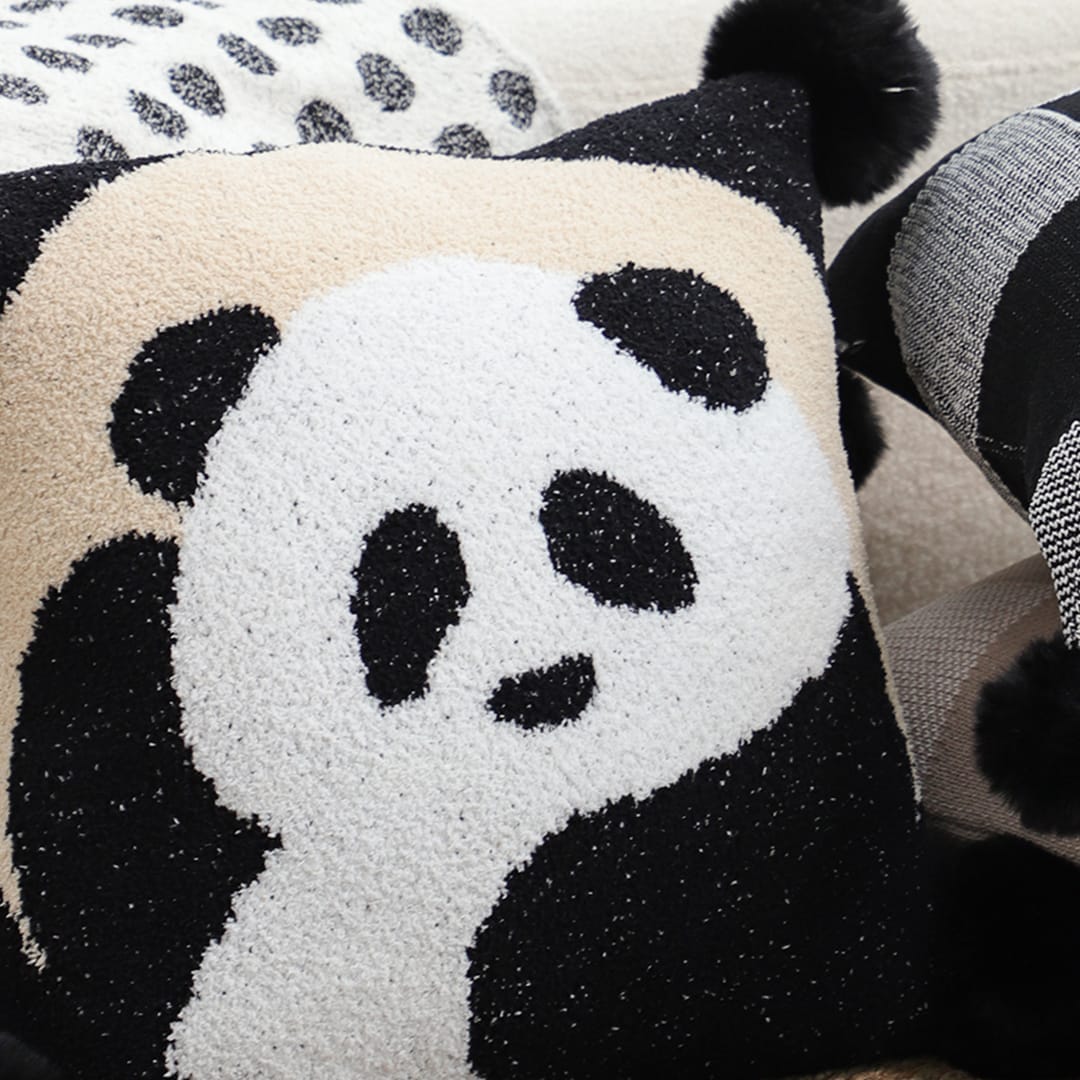SOGA 2X 45cm Panda Pom-Pom Decorative Pillowcase - Image 7