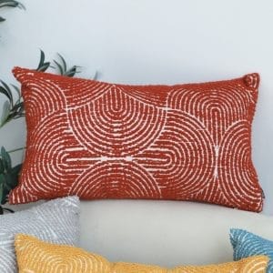 SOGA 2X 30x50cm Cinnabar Burnt Orange Lumbar Pillowcase