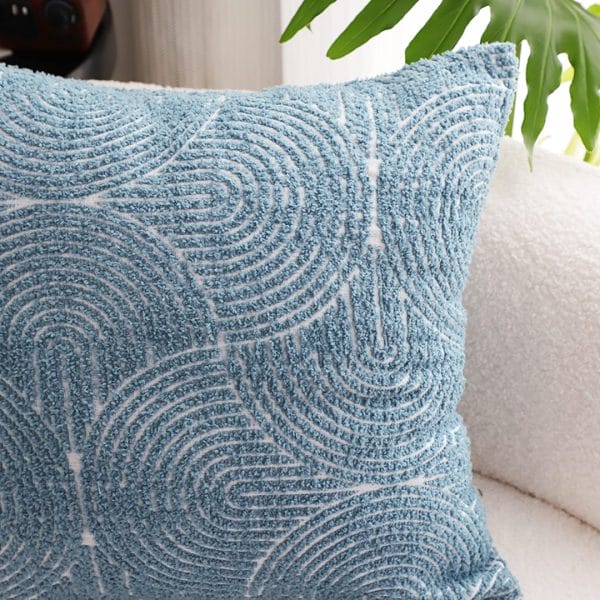 SOGA 2X 45cm Blue Throw Pillow Geometric Indoor and Outdoor Corded Pillowcase - Image 7