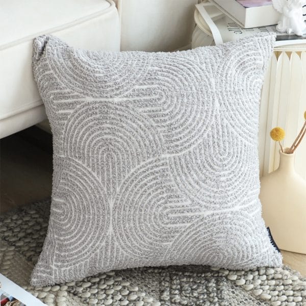 SOGA 2X 45cm Off White Embroidered Decorative Square Pillowcase - Image 7