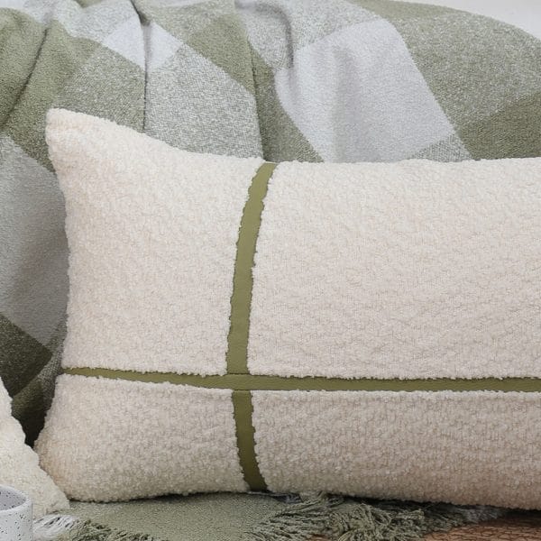 SOGA 2X 30x50cm Cozy Chic Lumbar Pillowcase with Modern Green Stripe - Image 7