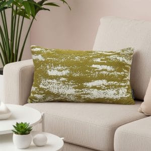 SOGA 2X 30x50cm Olive Green & White Textured Decorative Pillowcase