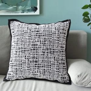 SOGA 2X 45cm Abstract Grid Monochrome Pillowcase
