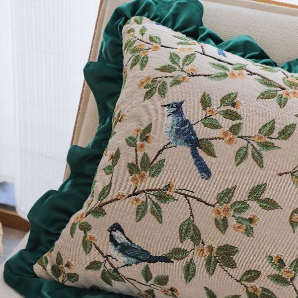 SOGA 2X 45cm Enchanting Emerald & Avian Oasis Pillowcase - Image 7
