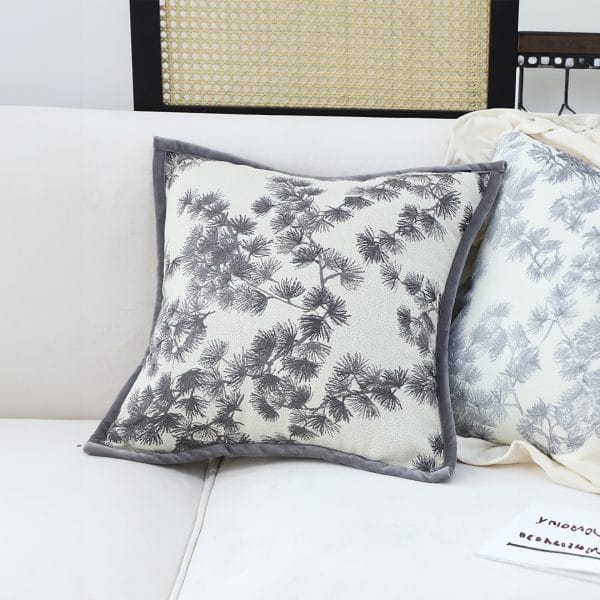 SOGA 2X 45cm Dark Gray Floral Pillowcase - Image 7