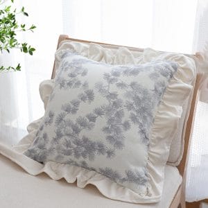 SOGA 2X 45cm White Floral with Ruffle Trim Pillowcase