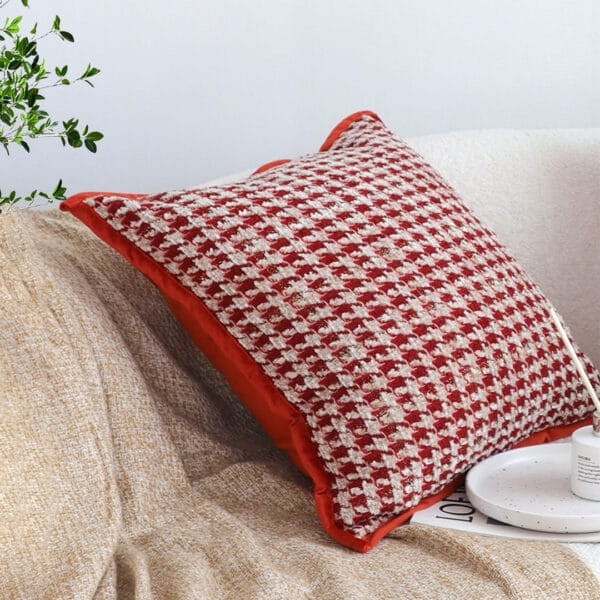 SOGA 2X 45cm Cozy Chic Houndstooth Pillowcase - Image 7